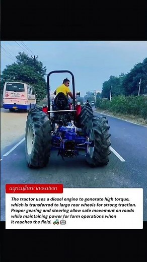 Powerful Farm Tractor on Highway | Heavy Duty Farming Machine in Action 🚜🤖