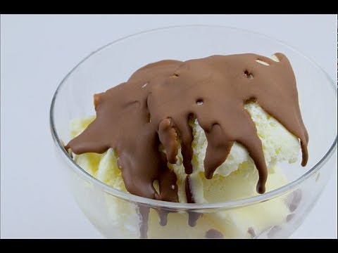 How to make ICE MAGIC SHELL chocolate topping sauce recipe - 2 Ingredient