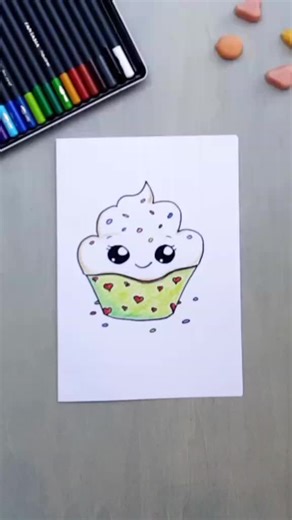 Süße Muffins malen lernen – Einfaches Tutorial