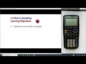 Elementary Statistical Methods - 1.5 Bias of Sampling