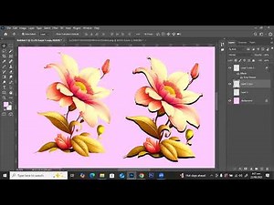 applying different effect on flower to create pattern