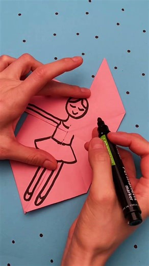 Magic Folding Ballerina – Fun Paper Art for Kids! #kidsactivities #kidscraft