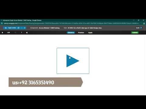 APPL15738 - Database Management | Access Module 1 Sam Training | Access Module 1 Sam Training