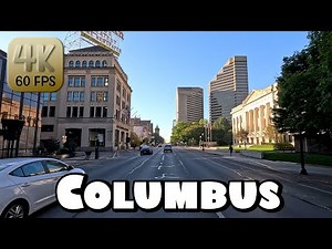 Driving Around Downtown Columbus, Ohio in 4k Video
