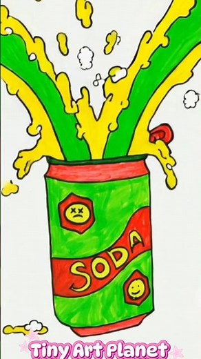 Cute Soda Cup Drawing & Coloring 🥤🎨 | Easy Art Short