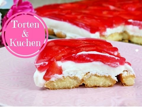 NO BAKE Erdbeerkuchen I Quark-Sahne-Torte mit Erdbeeren I Muttertagskuchen ohne backen