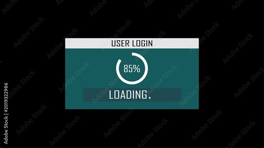 Cyber security motion graphic showing a user login interface with a critical system warning, featuring a red shield and padlock icon representing a hacked account, failed authentication, or firewall b