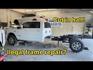 Rebuilding a Totaled 2024 Ram 2500 Pickup. Part 1: Cutting The Frame in Half!
