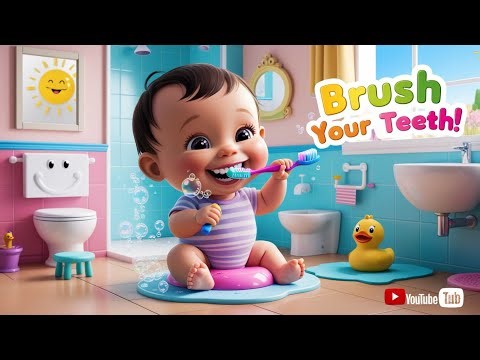 "🎶 Brush, Brush, Brush! The Catchy Teeth Brushing Song for Kids | Fun Nursery Rhyme 🌟"