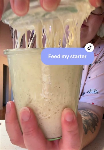 She’s bursting at the seams over here. #sourdough #starter #sourdoughstarter #homemade