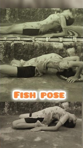 three types of fish pose🧘🏻‍♀️🐠 #fishpose #shorts #trend #fitnessshorts