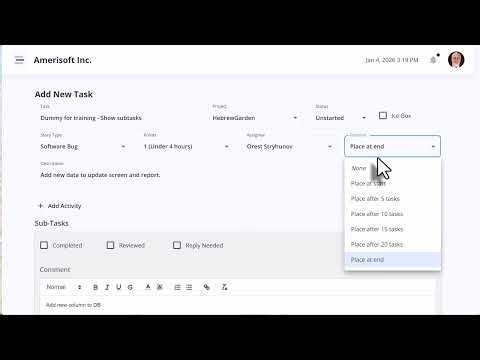 Help/Training - Subtasks