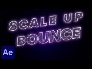 Scale Up & Bounce Text Animation in After Effects