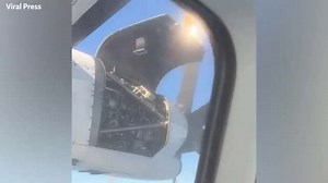 Terrified passengers film plane’s engine cover breaking apart mid-air