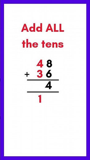 2 digit addition with regrouping #primarymathematics #columnaddition