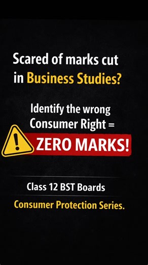 Minakshi Taneja on Instagram: "Consumer Protection = Easy 6–8 marks chapter 💯 Rights + Commissions yaad = Guaranteed marks. Save this full series for revision. Comment “PART 2” for tricky mixed cases. Follow for daily Class 12 BST board mastery 🔥 #CaseBasedQuestions #ScoreFullMarks #BoardExamStrategy #ExamReady #StudySmart"