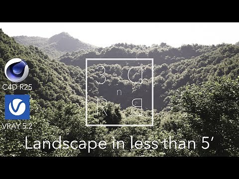 Landscape in less than 5 minutes | C4D + Vray5.2