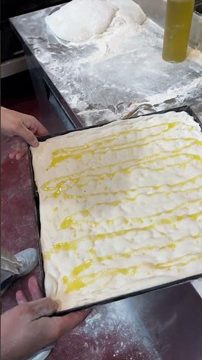 Roman pizza starts with the base.