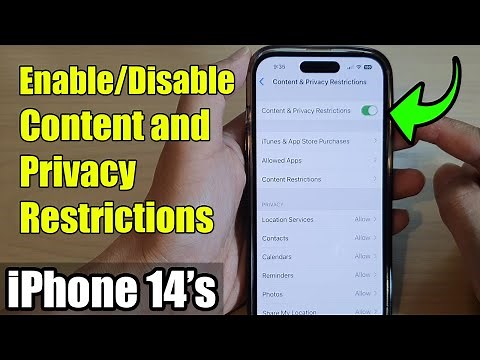 iPhone 14/14 Pro Max: How to Enable/Disable Content & Privacy Restrictions