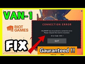 Fix Valorant VAN 1 Error Permanently 🔧