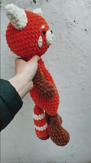 Crochet red panda Amigurumi red panda plush Snuggler plush blanket