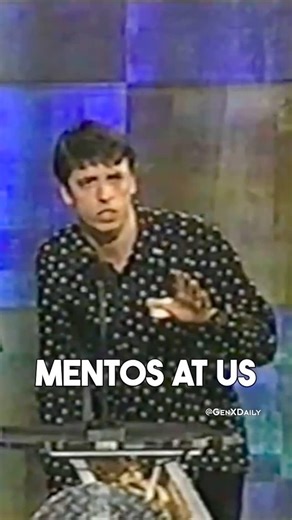 GenXDaily on Instagram: "PSA from Dave Grohl: stop throwing Mentos at Foo Fighters because of Big Me’s music video #davegrohl #foofighters #patsmear #mtv #grunge #1996 #awards #funny #mentos #genx #generationx"