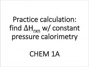 Coffee cup calorimetry practice problem