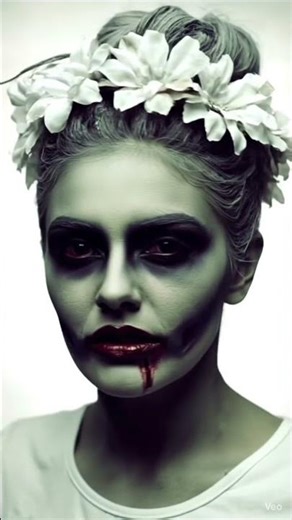 Zombie bride makeup