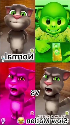 Normal VS Slow Motion Talking Tom Cat EP 02 #TomCatFun#shorts