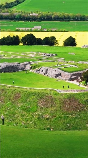 Old Sarum Castle Ruins from Above | Drone Short over Salisbury History