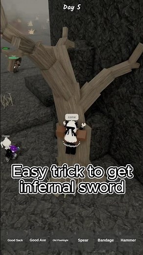 Easiest way to reach the Infernal Sword!😳😳 #roblox #99nightintheforest #roblox99nightsintheforest