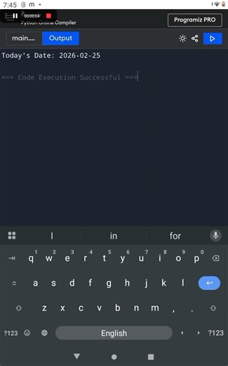 CURRENT DAY FOUNDER in python program