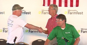 Tim Walz and Scott Jensen debate at Farmfest