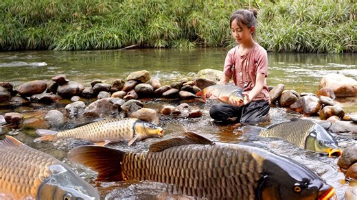 11K views · 132 reactions | Little Girl Catches Giant Fish | Fishing Techniques – Catches Multiple Giant Carp in the Wild | Court Shows | Facebook