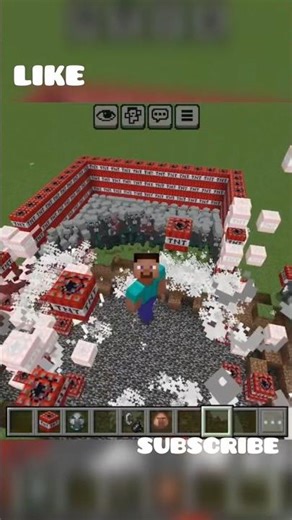 Minecraft TNT explosion 💥🤯 #minecraft #shorts #minecraftshorts #subscribe