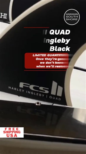  FCS ORDER ALERT: We still can't order new FCS fins until further notice  The FCS II Harley Quad Fins bring unmatched speed, control, and drive — but once they’re gone from our shelves, they’re GONE. Grab yours at Hawaiian South Shore while you still can! #FCSII #HarleyInglebyFins #QuadFinSetup #HawaiianSouthShore #PerformanceFins #SurfGear #WaveReady #InventoryAlert #SurfEssential | Hawaiian South Shore | Facebook