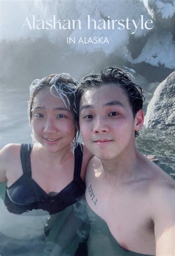 Alaska Hot Spring Hair Freezing Fun!