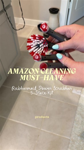 #ad Literally one of the best cleaning tools you can have! #RubbermaidCommercialProductsPartner It borderline makes cleaning fun - get the Rubbermaid Power Scrubber 5-Piece Kit on Amazon! You'll love it! @Rubbermaid Commercial