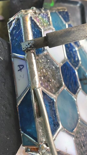 stained glass soldering ;) #soldering #solder #fyp