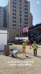 8.8K views · 46 reactions | Monday's topping-off ceremony, which involved putting the Andersen Building's final steel beam into place, celebrated the building's structural integrity. The proton beam equipment arrives next year. READ MORE: https://www.postbulletin.com/health/mayo-marks-construction-milestone-for-its-future-proton-beam-building | Post Bulletin | Facebook