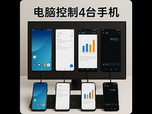 电脑如何同时控制4台安卓手机？