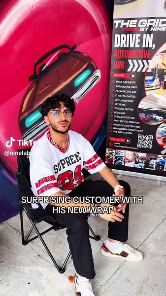 Surprising Customer with His New Wrap at NINE Labz