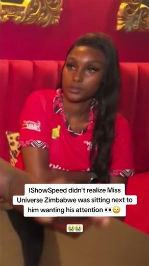 Ishowspeed didn't realize Miss Universe Zimbabwe Sitting Next to him #missuniverse #ishowspeed #fypシ