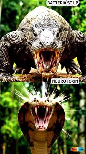 Komodo Dragon vs King Cobra: Who Strikes First? 🐍🦎 #shorts