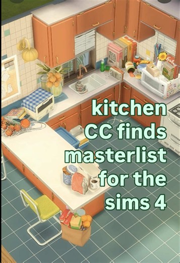 Sims 4 CC Finds Masterlist: Candy-Colored Kitchen Edition