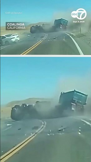 Horrific truck crash caught on dashcam in California