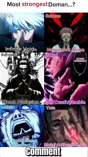 Most Strongest Domain Expansion in jjk #jujutsukaisen #edit