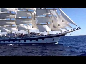 World's Largest Sailing Ship, Royal Clipper, in the Caribbean