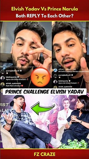Prince Narula CHALLENGE To Elvish Yadav🤯| Elvish Yadav Live On Prince #trending #biggboss #shorts