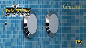 Goldlife P9-1 12V Pool Lights for Inground Pool 50ft Cord, 6Inch 30W 3000LM PC Corrosion-Resistant LED Underwater Pool Lights, IP68 Waterproof Multi-color Swimming Pool Light (NOT Included Controller)